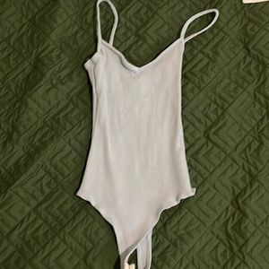 Button bottom baby blue bodysuit.